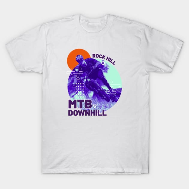 MTB Downhill, Rock Hill T-Shirt by Abstraction Store